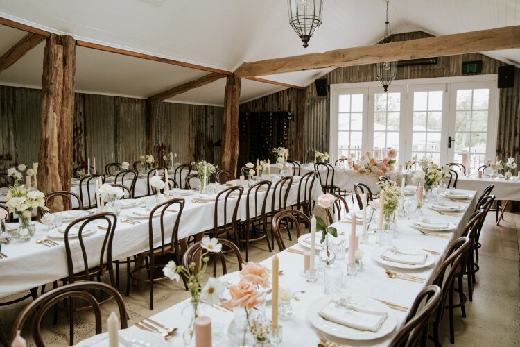 Contemporary wedding reception shed at The Homestead Berry