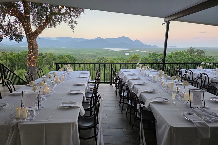Bed & Breakfast wedding venue with views of the Cardwell Range