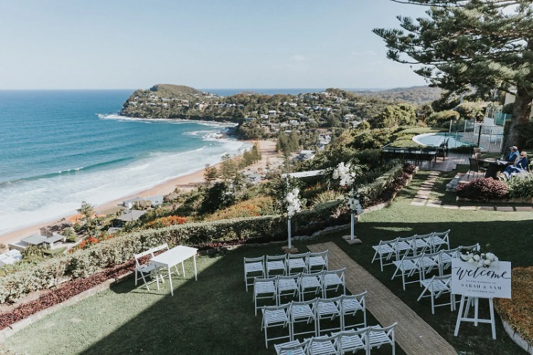 Boutique wedding venue with award winning restaurant at Whale Beach NSW