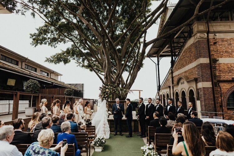 Outdoor wedding site at Brisbane Racing Club