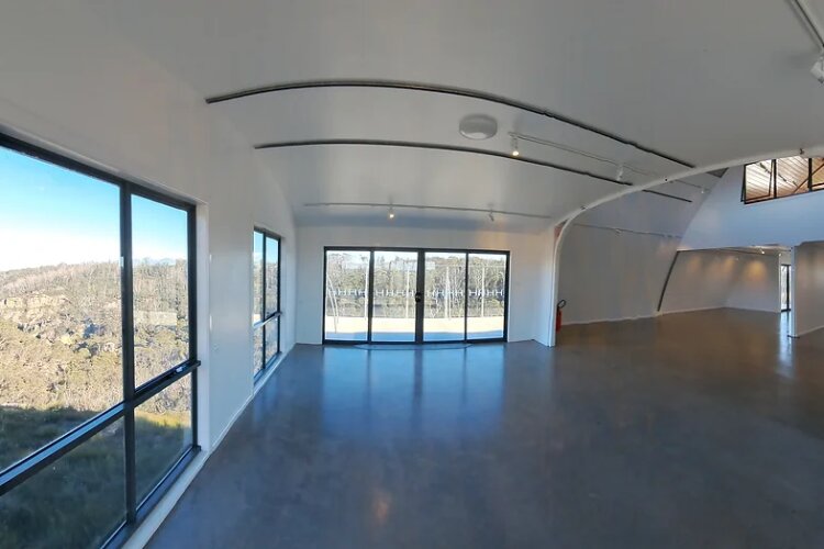 Blank canvas wedding reception hall at Hatters Hill in the Blue Mountains