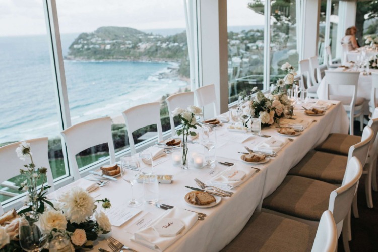 Coastal reception venue in Palm Beach, Sydney