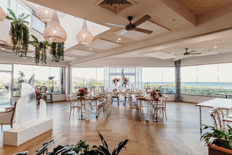 Contemporary Fingal Bay wedding venue Saltwater