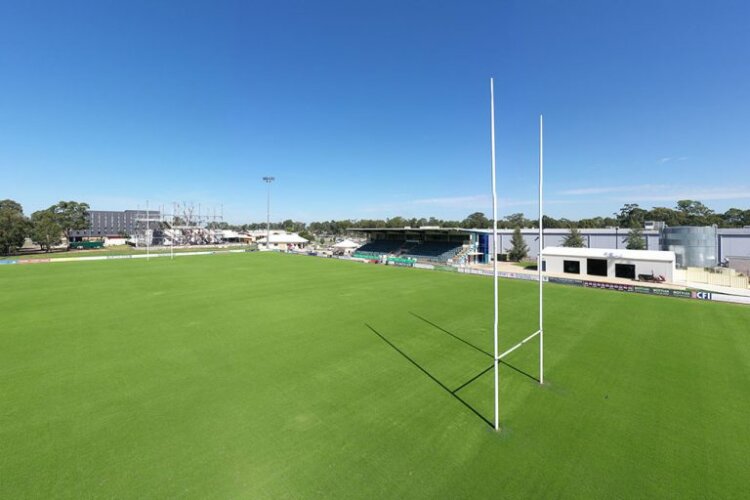 Unique reception venue overlooking a football field