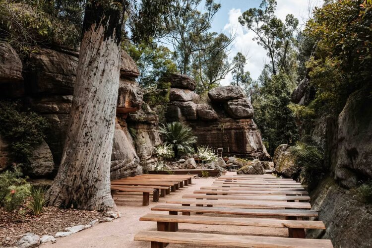 Forest ceremony cathedral at Kangaroo Valley Bush Retreat