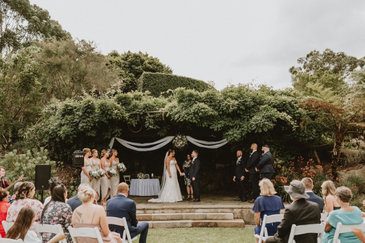 Garden wedding venue in Somersby NSW