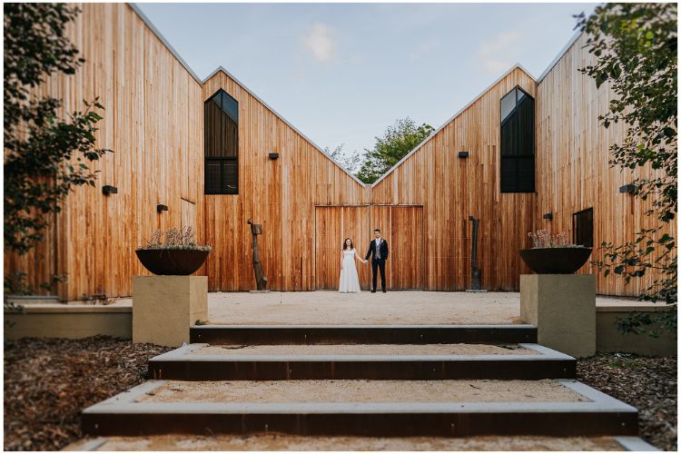 Couple at luxe country estate wedding venue The Woodhouse Wollombi