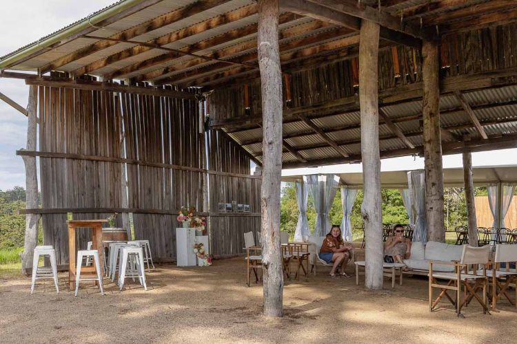 Machinery Shed wedding venue at Kiruna Farm in Milton, South Coast NSW