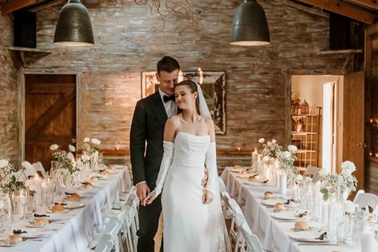 Micro wedding reception space at Growwild Wildflower Farm