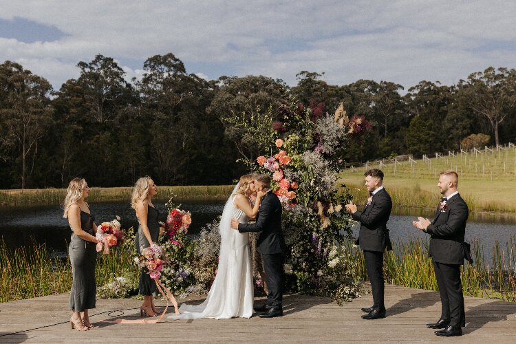 Mimosa Wines wedding altar