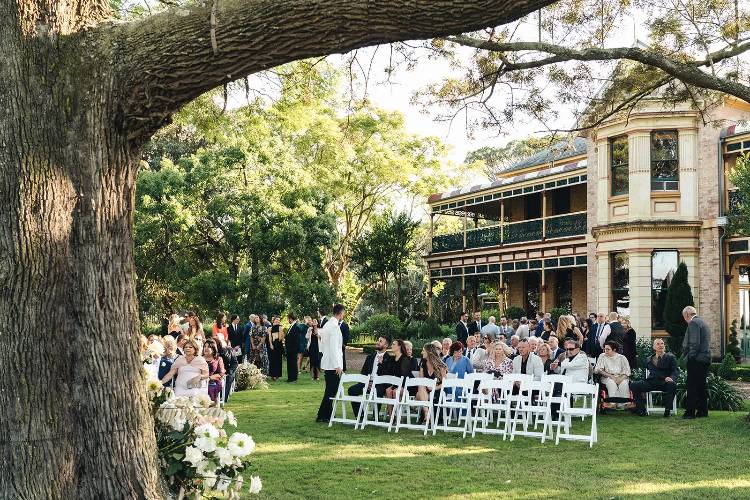 Outdoor ceremony venue at Anambah House