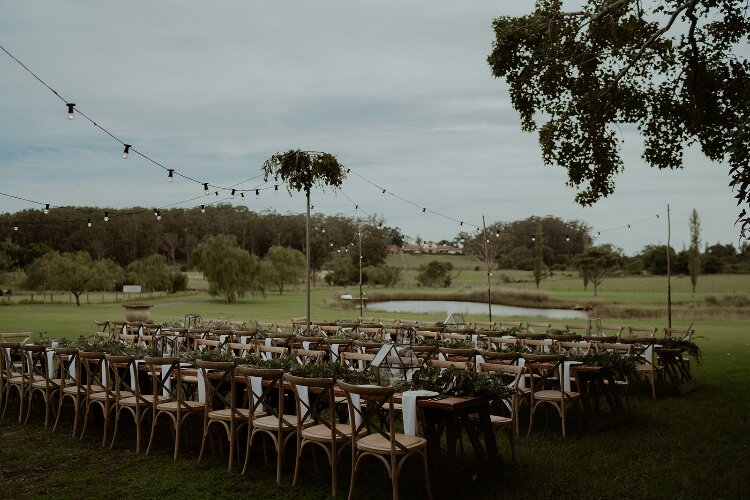 Outdoor reception venue at Willow Farm