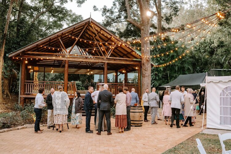 Outdoor wedding reception space Bundaleer