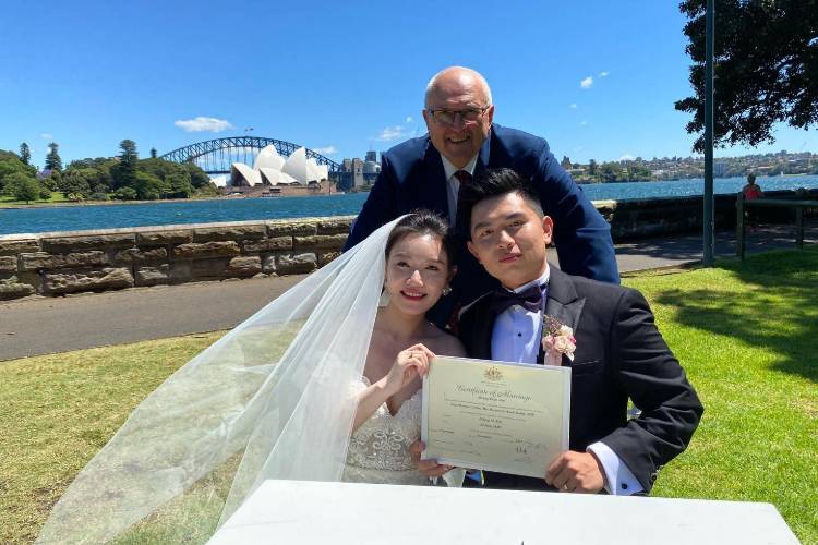 Paperwork only wedding on Sydney Harbour by Michael Janz