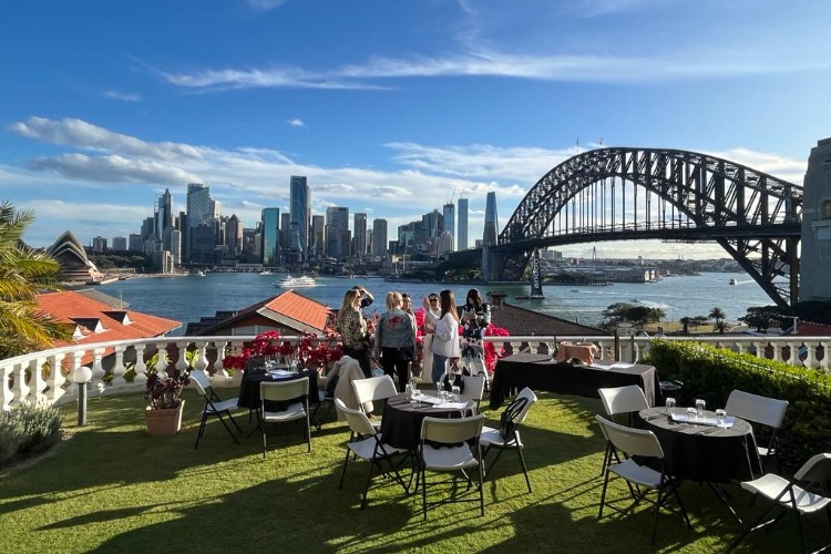 Private terrace wedding venue on Sydney Harbour