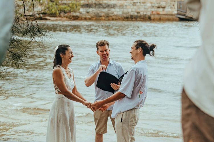 Quick wedding at Tamarama Beach with Mick Goldie