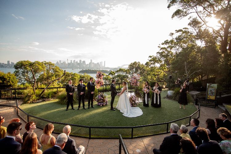 Scenic wedding ceremony site Taronga Zoo