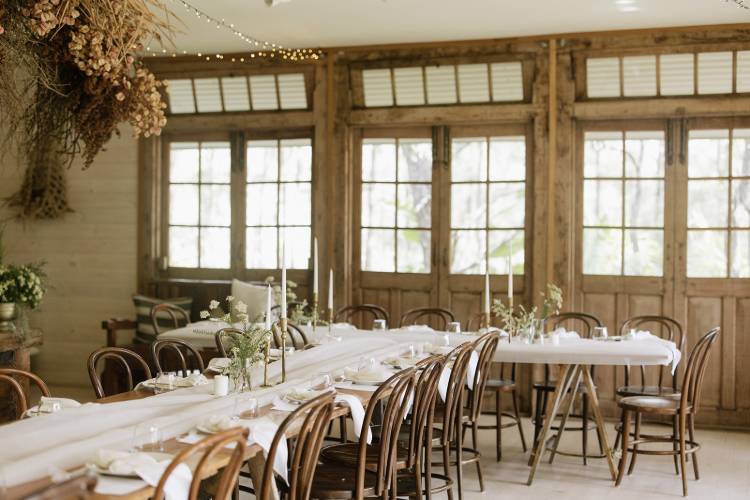 Small wedding reception space at The Store Leaves & Fishes