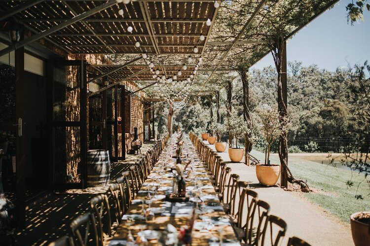 Outdoor weddings at Stonebarn in Western Australia