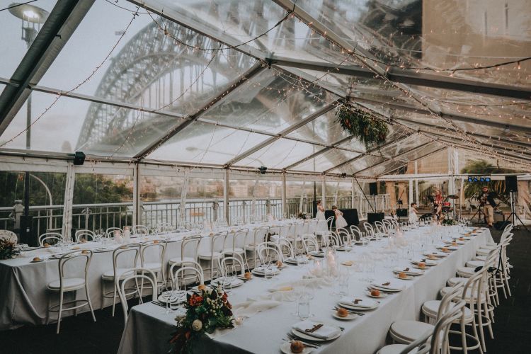Pier One wedding venue under Sydney Harbour Bridge