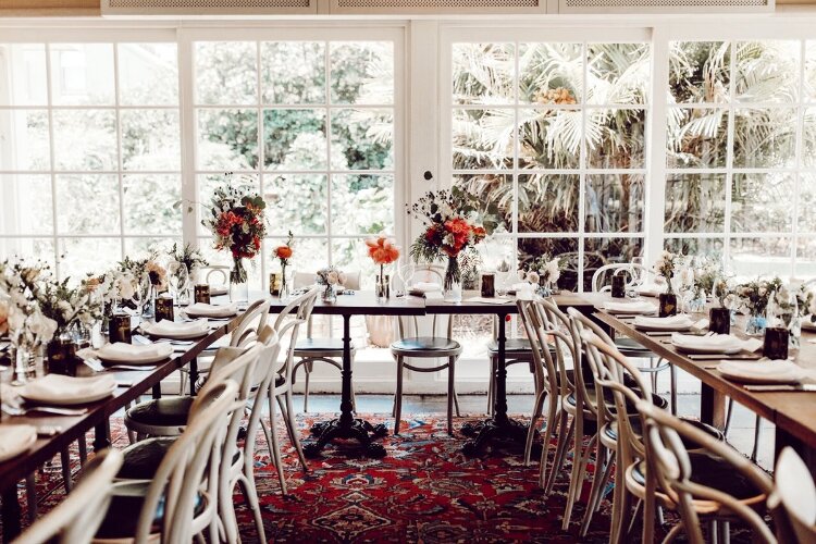 Restaurant reception room at Chiswick Sydney