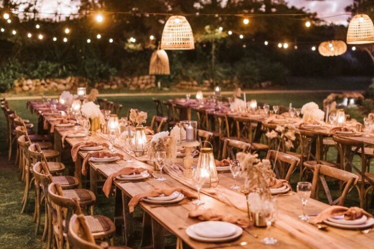 Garden wedding venue at The Cove