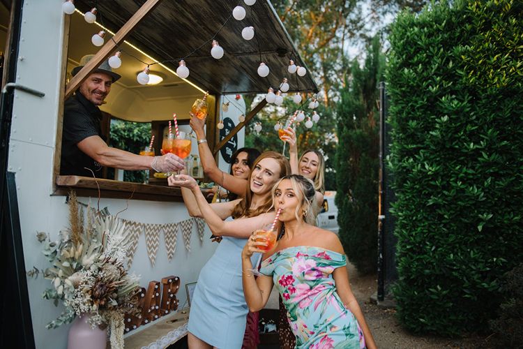 The Frisky Filly horse float mobile cocktail bar 