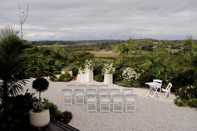 Tides Byron Estate ocean-view wedding ceremony space