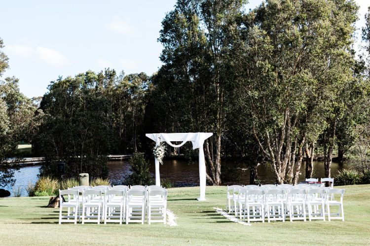 Waterfront ceremony venue at Kooindah Waters Resort
