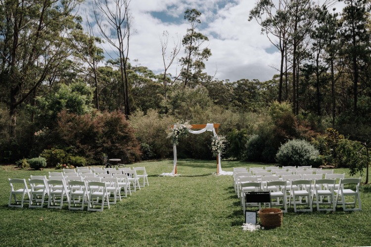 Wedding ceremony venue in lush gardens near Bowral Growwild