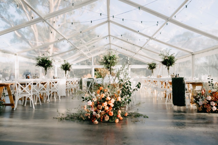 Marquee wedding venue in the Megalong Valley region of the Blue Mountains