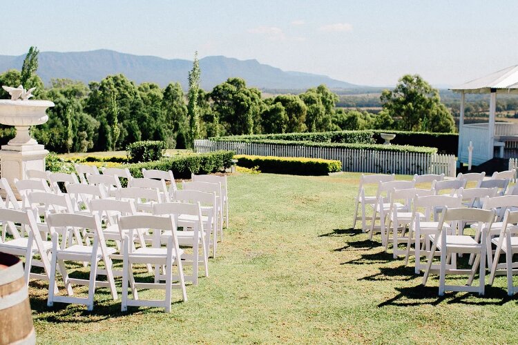 Wedding venue for 20 people overlooking the Hunter Valley NSW