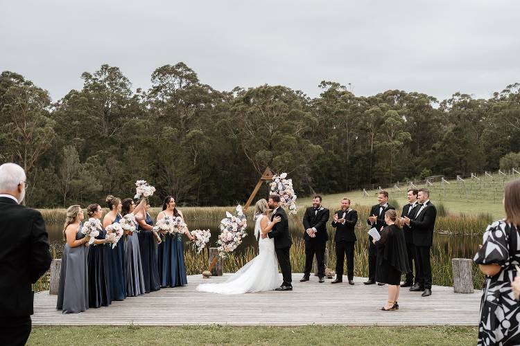 Stunning wedding ceremony at Mimosa Wines in Bermagui NSW