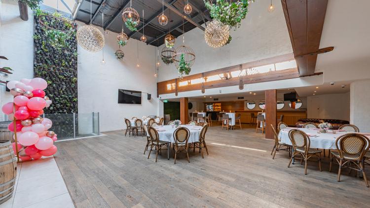 Light filled indoor reception area at The Australian Hotel in Western Sydney 