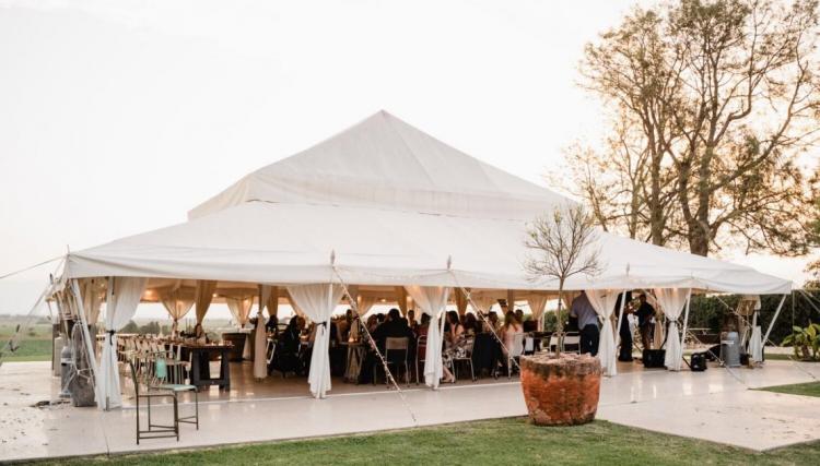 country wedding venue wall