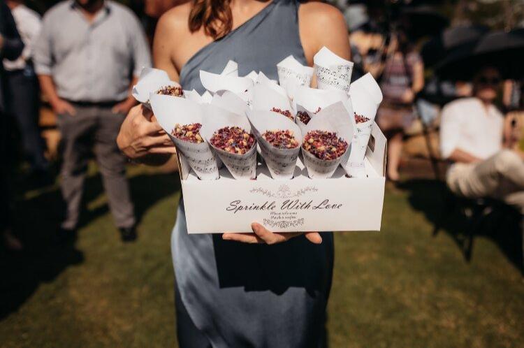 Backyard Wedding Eco Confetti Packets