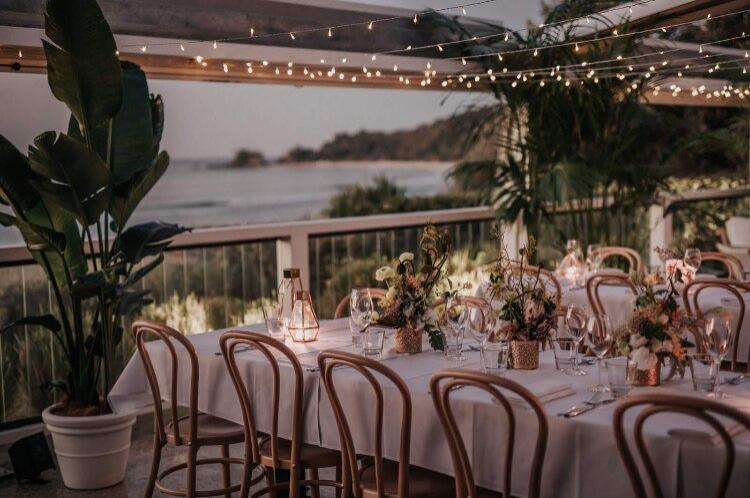 Beachfront reception venue in Byron Bay