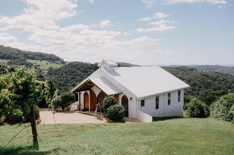 Indoor wedding ceremony venue at Summergrove Estate