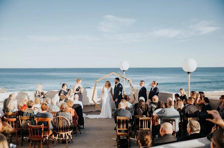 Beachfront wedding venue in Newcastle