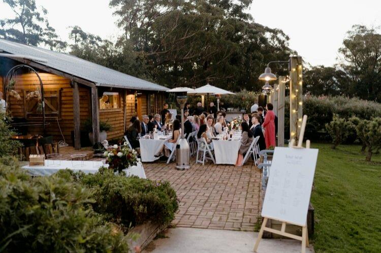 Outdoor reception space Growwild Wildflower Farm Southern Highlands