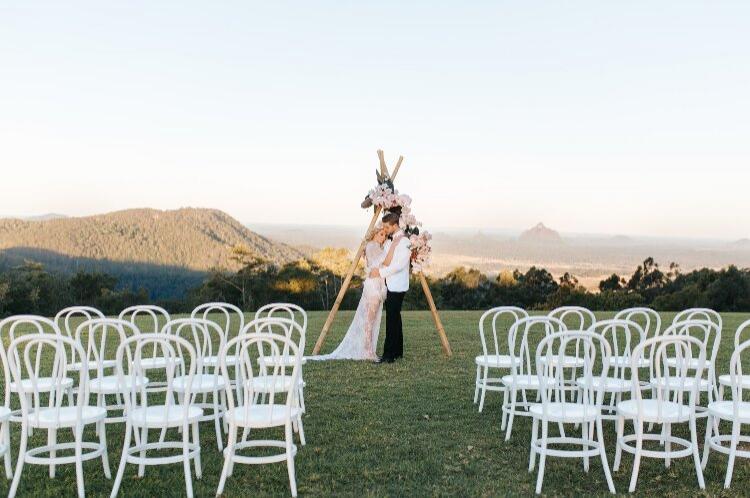 Private property wedding venue on a hilltop in Maleny QLD