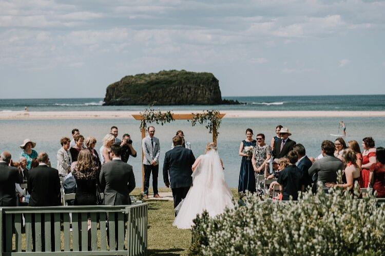 Unique reception venue with beachfront ceremony